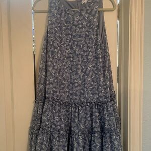 She + Sky Blue Floral Midi Dress